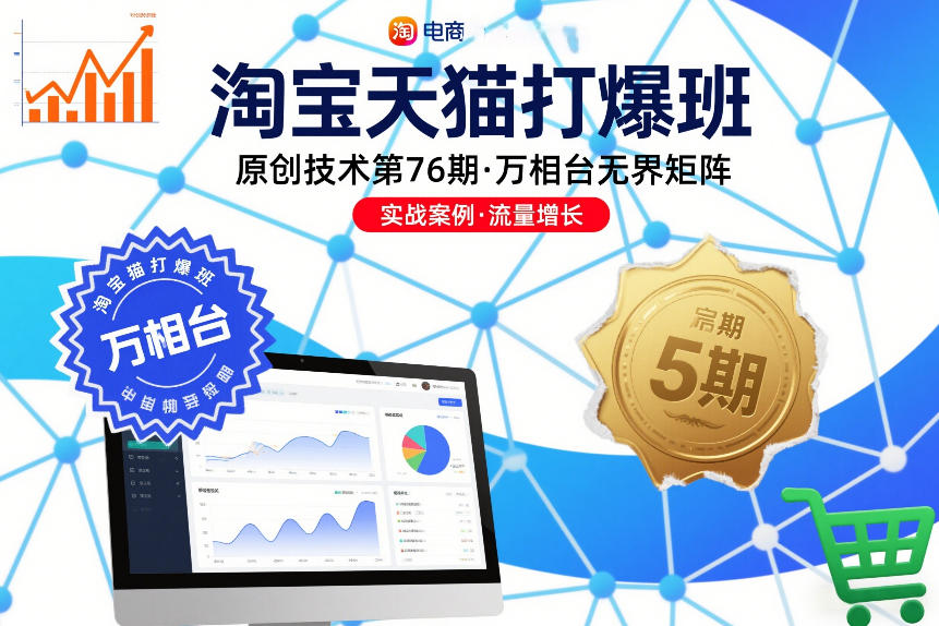 淘宝天猫打爆班原创技术第76期，万相台无界矩阵_免费分享网络创业,副业,信息差项目的老牌资源整合平台！金铲子项目