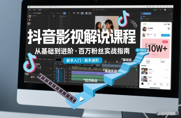 抖音百万粉丝影视解说课程，基础到进阶课，适合新手和进阶学习_免费分享网络创业,副业,信息差项目的老牌资源整合平台！金铲子项目