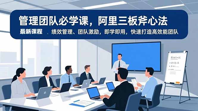 （16929期）管理团队必学课，阿里三板斧心法、绩效管理、团队激励，即学即用，快速打造高效能团队_免费分享网络创业,副业,信息差项目的老牌资源整合平台！金铲子项目