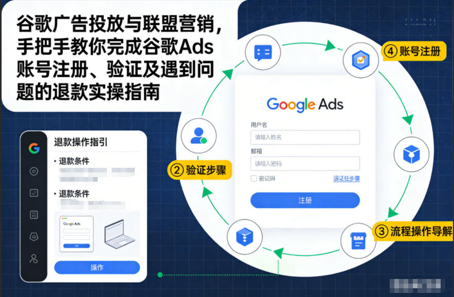 谷歌广告投放与联盟营销，手把手教你完成谷歌Ads账号注册、验证及遇到问题的退款实操指南_免费分享网络创业,副业,信息差项目的老牌资源整合平台！金铲子项目