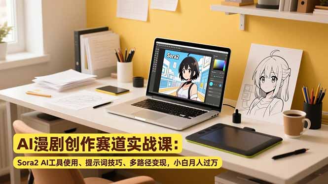 （16936期）AI漫剧创作赛道实战课：Sora2 AI工具使用、提示词技巧、多路径变现，小白月入过万_免费分享网络创业,副业,信息差项目的老牌资源整合平台！金铲子项目