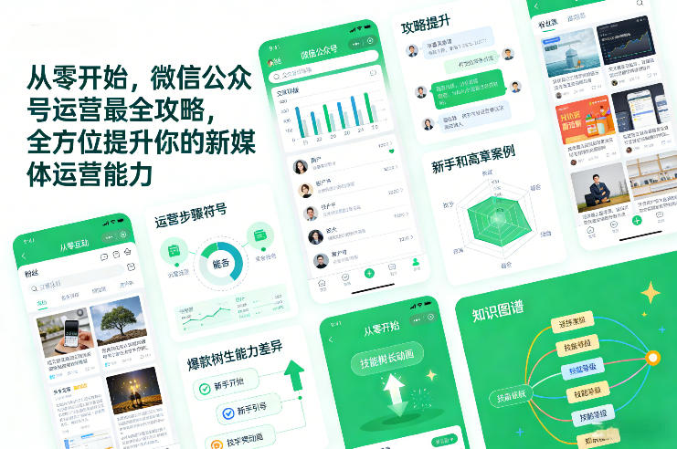 从零开始，微信公众号运营最全攻略，全方位提升你的新媒体运营能力_免费分享网络创业,副业,信息差项目的老牌资源整合平台！金铲子项目