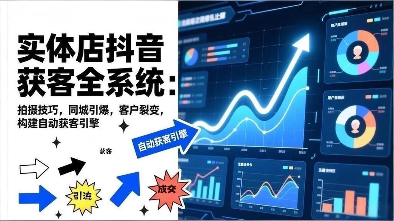 （17090期）2026实体店抖音获客全系统：拍摄技巧，同城引爆，客户裂变，构建自动获客引擎_免费分享网络创业,副业,信息差项目的老牌资源整合平台！金铲子项目