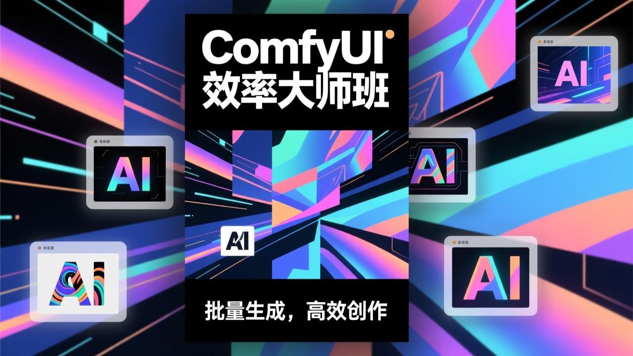 （17107期）ComfyUI效率大师班：工作流搭建，批量生成，将个人AI出图效率提升5-10倍，月接单收入1-3万_免费分享网络创业,副业,信息差项目的老牌资源整合平台！金铲子项目