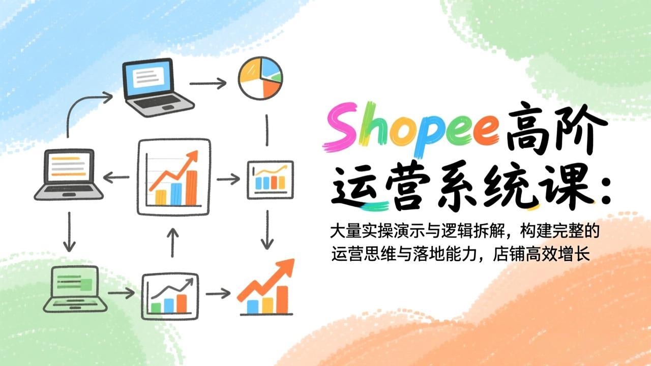 （17124期）Shopee高阶运营系统课：大量实操演示与逻辑拆解，构建完整的运营思维与落地能力，店铺高效增长_免费分享网络创业,副业,信息差项目的老牌资源整合平台！金铲子项目