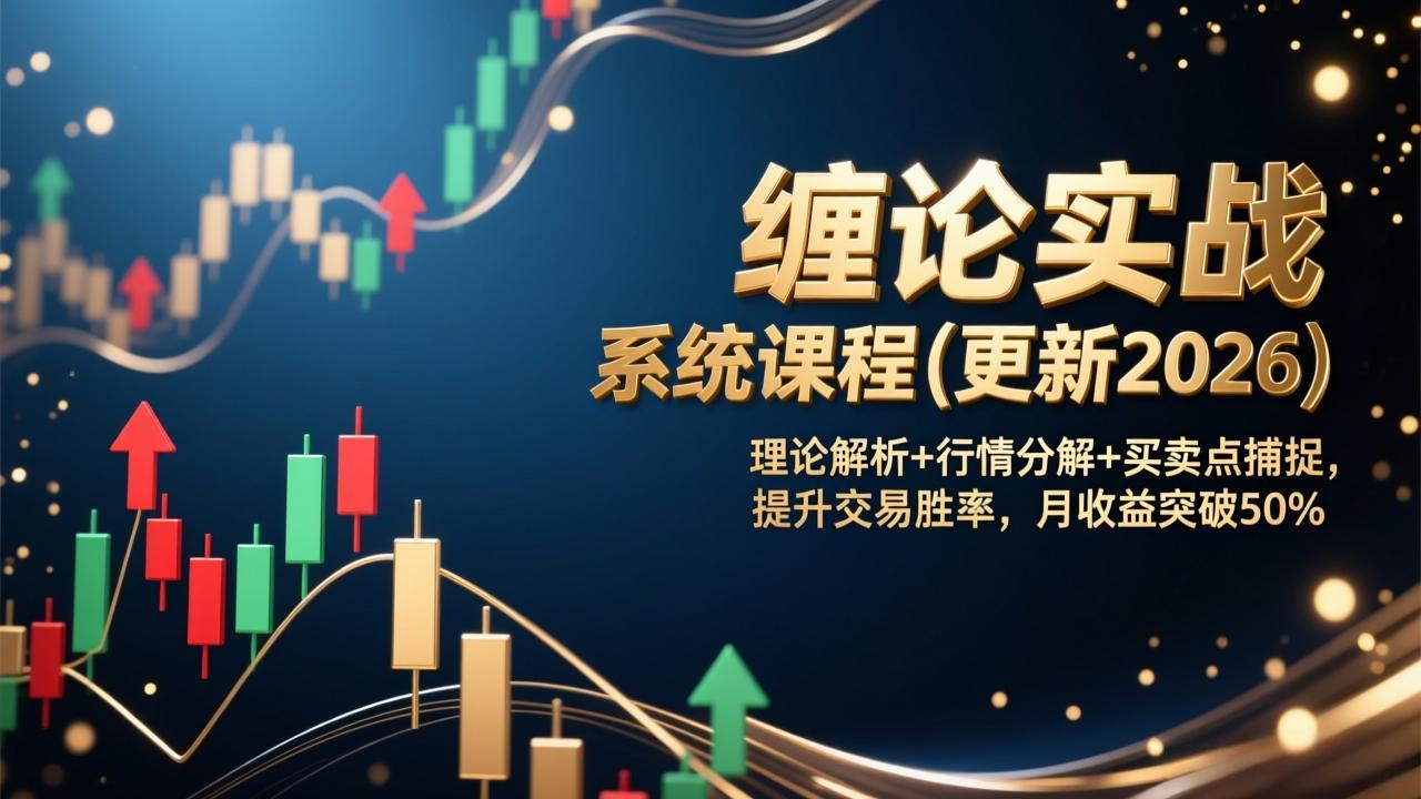 （17136期）缠论实战系统课程(更新2026)，理论解析行情分解买卖点捕捉，提升交易胜率，月突破50%_免费分享网络创业,副业,信息差项目的老牌资源整合平台！金铲子项目