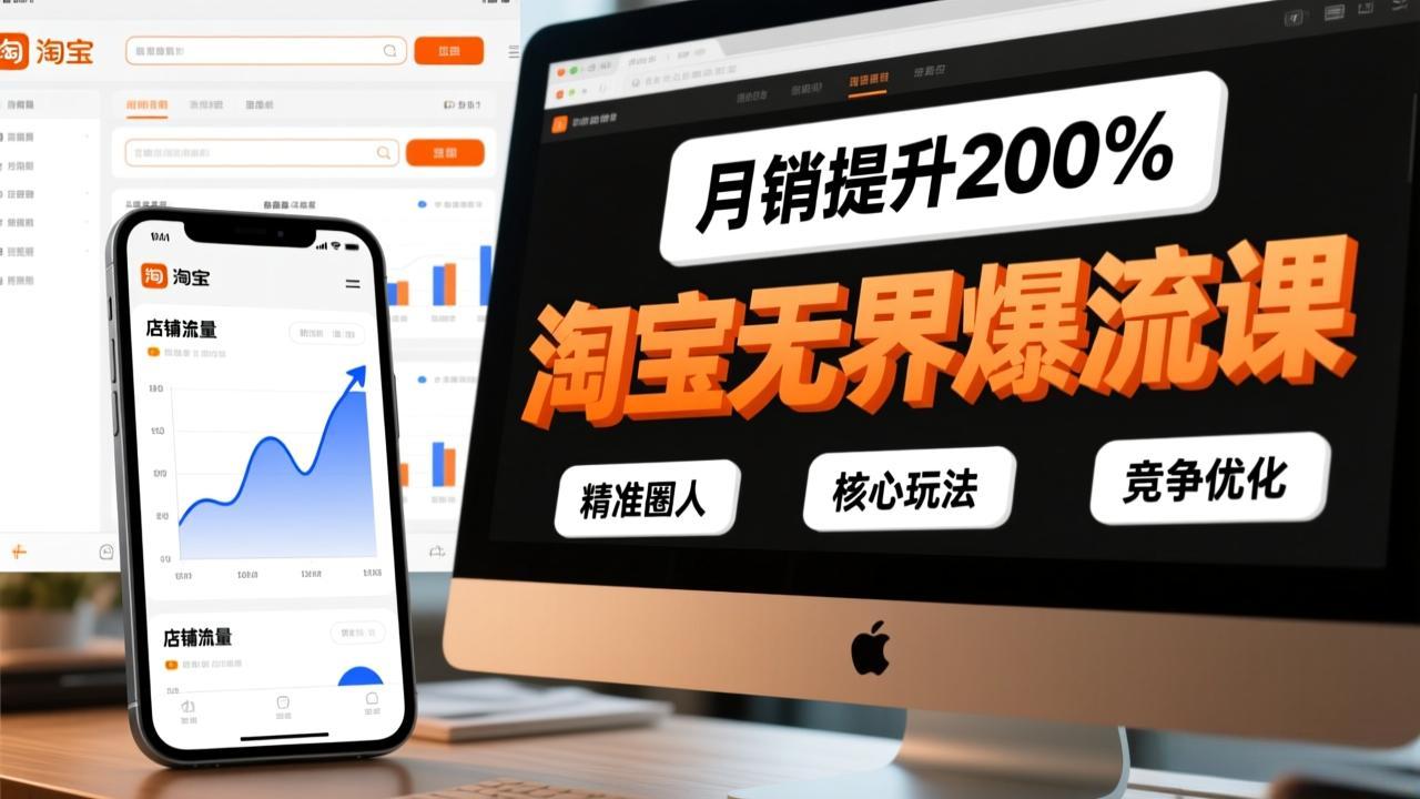 （17132期）淘宝无界爆流课，精准圈人、核心玩法、竞争优化，快速引爆店铺流量，提升200%_免费分享网络创业,副业,信息差项目的老牌资源整合平台！金铲子项目