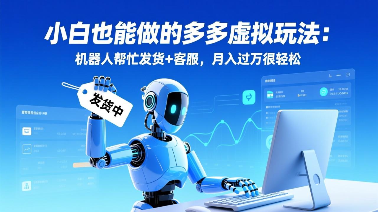 （17230期）小白也能做的多多虚拟玩法：机器人帮忙发货客服，很_免费分享网络创业,副业,信息差项目的老牌资源整合平台！金铲子项目