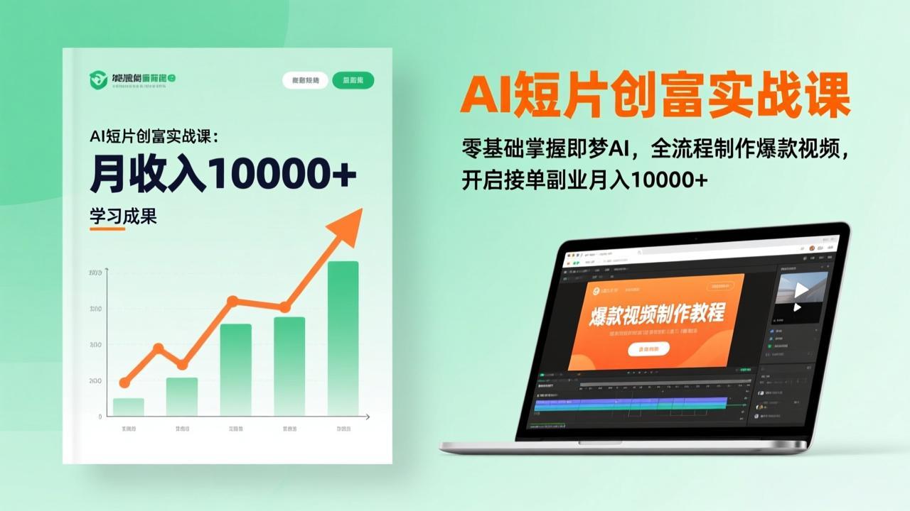 （17236期）AI短片创富实战课：零基础掌握即梦AI，全流程制作爆款视频，开启接单副业月入10000+(更新)_免费分享网络创业,副业,信息差项目的老牌资源整合平台！金铲子项目