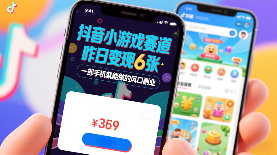 抖音小游戏赛道，昨日变现600+，零基础一部手机就能做的风口副业_免费分享网络创业,副业,信息差项目的老牌资源整合平台！金铲子项目