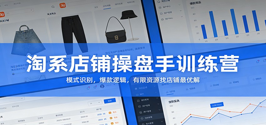 淘系店铺操盘手训练营：模式识别，爆款逻辑，有限资源找店铺最优解_免费分享网络创业,副业,信息差项目的老牌资源整合平台！金铲子项目