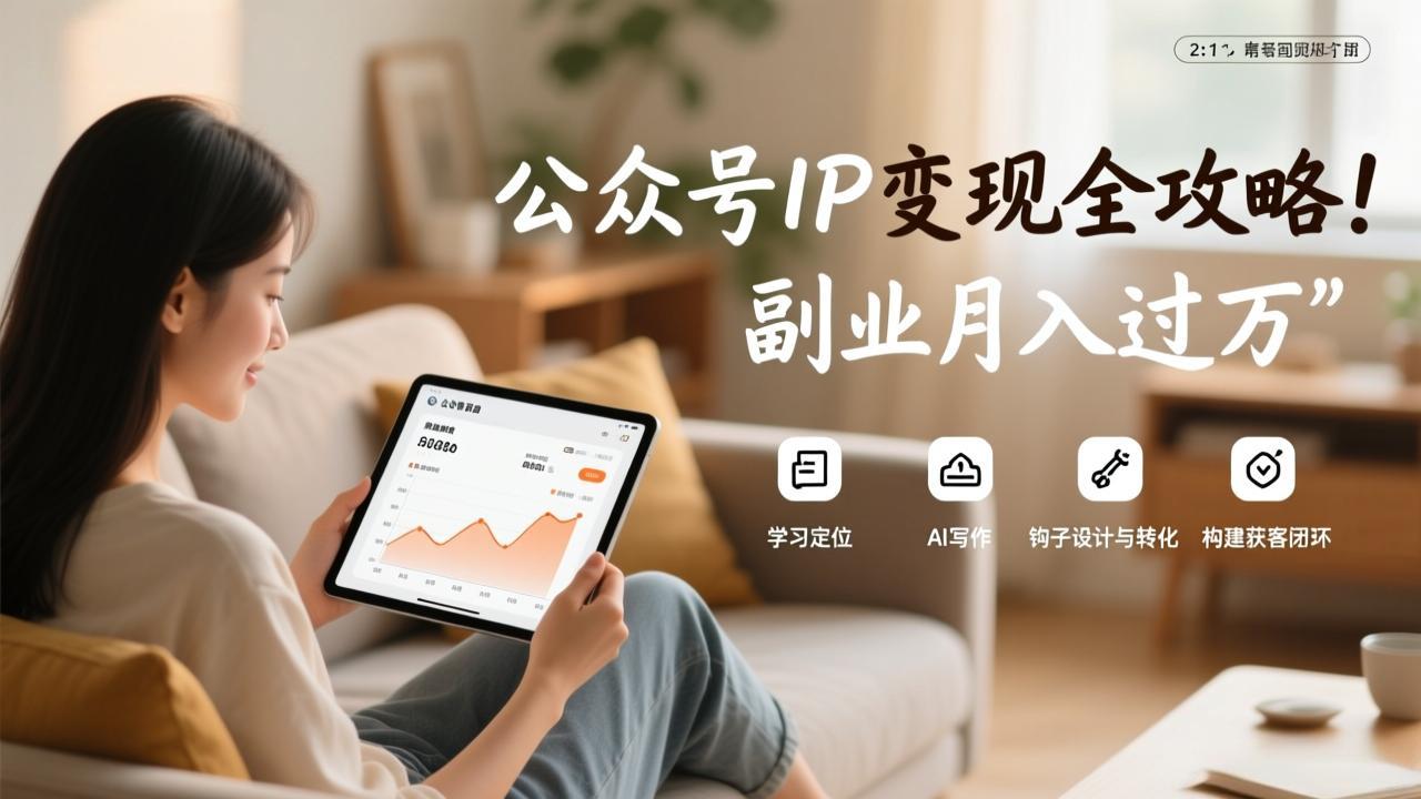 （17275期）公众号IP变现全攻略，学习定位、AI写作、钩子设计与转化，构建获客闭环，副业月入过万_免费分享网络创业,副业,信息差项目的老牌资源整合平台！金铲子项目