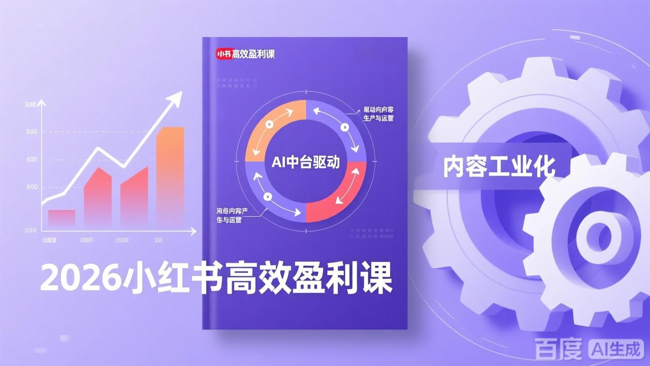 （17291期）2026小红书高效盈利课，流量双引擎+内容工业化+AI中台驱动，构建可复制的千万级营收模型_免费分享网络创业,副业,信息差项目的老牌资源整合平台！金铲子项目