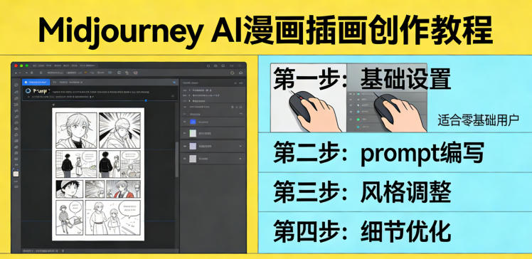利用Midjourney AI人工智能轻松创作漫画插画教程，零基础创作完整漫画插画_免费分享网络创业,副业,信息差项目的老牌资源整合平台！金铲子项目