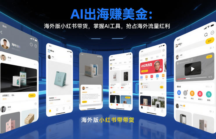 AI出海賺美金：海外版小红书带货，掌握AI工具，抢占海外流量红利（更新2026）_免费分享网络创业,副业,信息差项目的老牌资源整合平台！金铲子项目