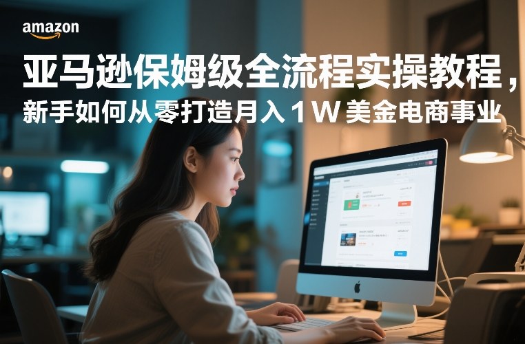 亚马逊保姆级全流程实操教程，新手如何从零打造月入1W美金电商事业_免费分享网络创业,副业,信息差项目的老牌资源整合平台！金铲子项目