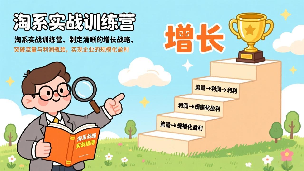 （17325期）淘系实战训练营(更新)，制定清晰的增长战略，突破流量与利润瓶颈，实现企业的规模化盈利_免费分享网络创业,副业,信息差项目的老牌资源整合平台！金铲子项目