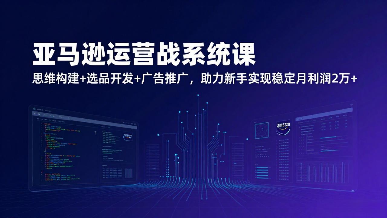 （17311期）亚马逊运营实战系统课，思维构建+选品开发+广告推广，助力新手实现稳定月利润2万+（更新）_免费分享网络创业,副业,信息差项目的老牌资源整合平台！金铲子项目