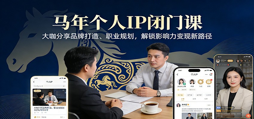 马年个人IP闭门课，大咖分享品牌打造、职业规划，解锁影响力变现新路径_免费分享网络创业,副业,信息差项目的老牌资源整合平台！金铲子项目