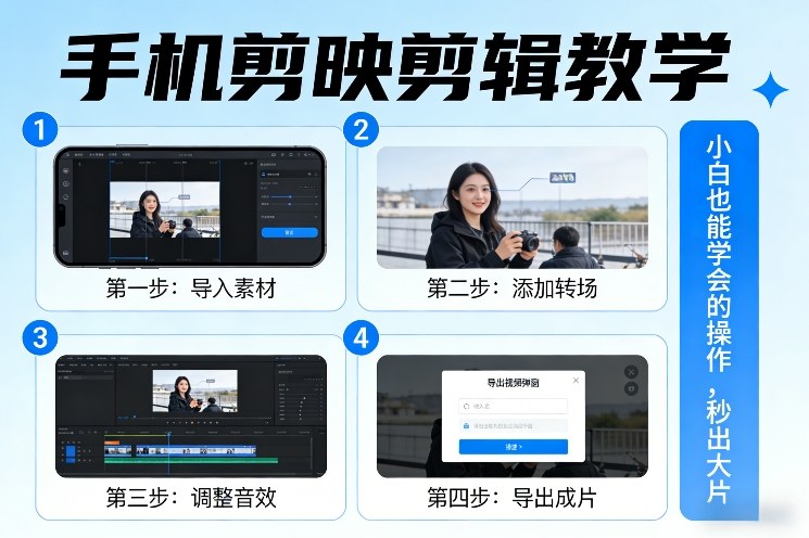 手机剪映剪辑教学，小白也能学会的操作，秒出大片_免费分享网络创业,副业,信息差项目的老牌资源整合平台！金铲子项目