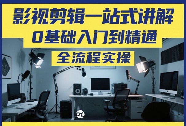 影视剪辑一站式讲解，0基础入门到精通，全流程实操_免费分享网络创业,副业,信息差项目的老牌资源整合平台！金铲子项目