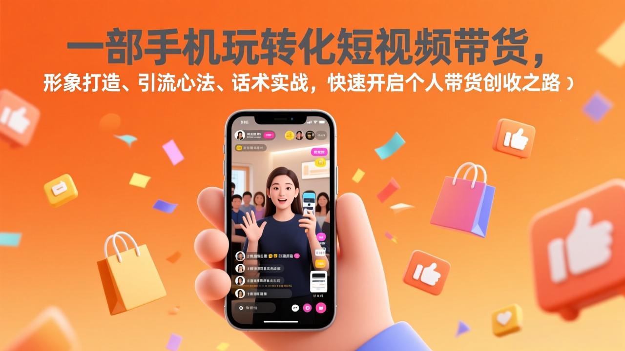 （17356期）一部手机玩转化短视频带货，形象打造、引流心法、话术实战，快速开启个人带货创收之路_免费分享网络创业,副业,信息差项目的老牌资源整合平台！金铲子项目