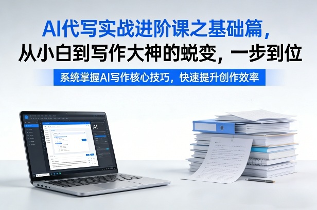 AI代写实战进阶课之基础篇，从小白到写作大神的蜕变，一步到位_免费分享网络创业,副业,信息差项目的老牌资源整合平台！金铲子项目