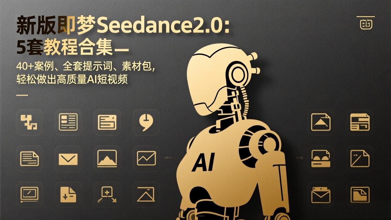 （17398期）新版即梦Seedance2.0：5套教程合集，40+案例、全套提示词、素材包，轻松做出高质量AI短视频_免费分享网络创业,副业,信息差项目的老牌资源整合平台！金铲子项目