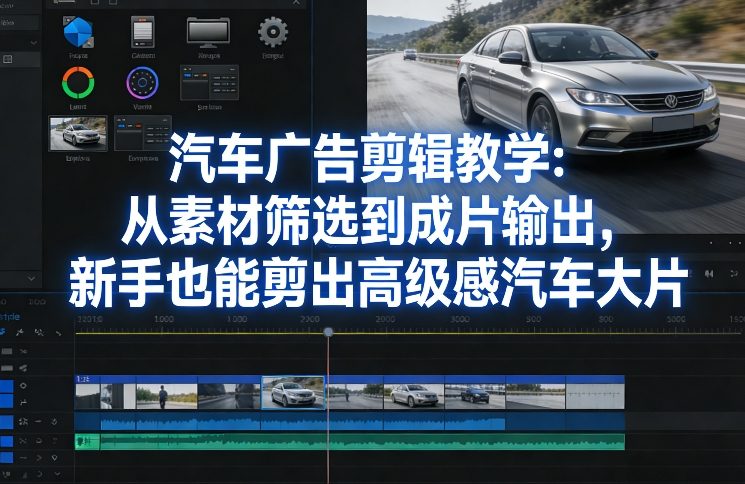 汽车广告剪辑教学：从素材筛选到成片输出，新手也能剪出高级感汽车大片_免费分享网络创业,副业,信息差项目的老牌资源整合平台！金铲子项目