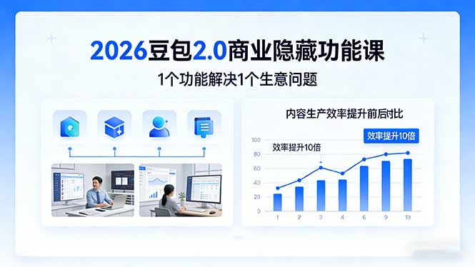 （17452期）2026豆包2.0商业隐藏功能课，1个功能解决1个生意问题，内容生产效率提升10倍_免费分享网络创业,副业,信息差项目的老牌资源整合平台！金铲子项目
