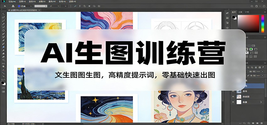 AI生图训练营：文生图图生图，高精度提示词，零基础快速出图_免费分享网络创业,副业,信息差项目的老牌资源整合平台！金铲子项目