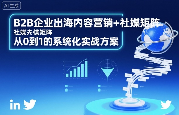 B2B企业出海内容营销+社媒矩阵，从0到1的系统化实战方案_免费分享网络创业,副业,信息差项目的老牌资源整合平台！金铲子项目