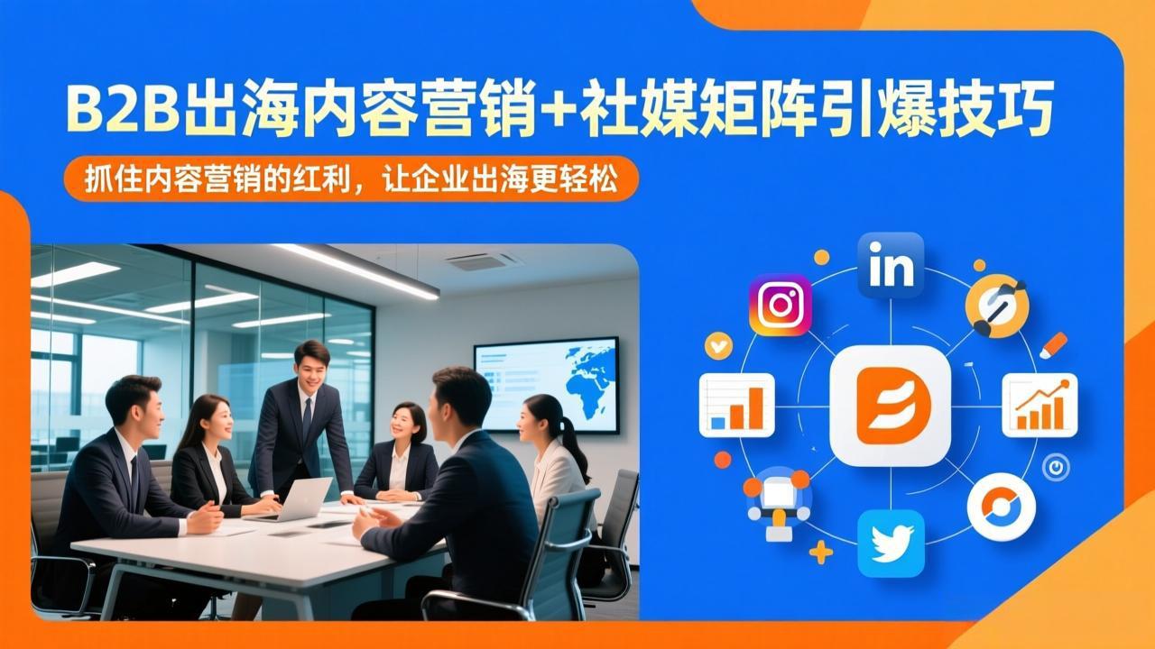 （17470期）B2B出海内容营销+社媒矩阵引爆技巧：抓住内容营销的红利，让企业出海更轻松_免费分享网络创业,副业,信息差项目的老牌资源整合平台！金铲子项目