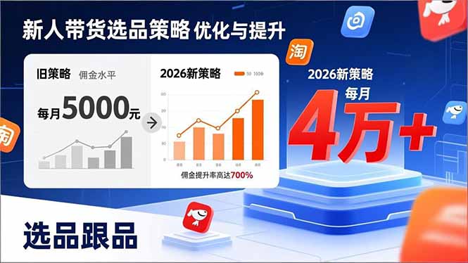 （17480期）新人带货别瞎选品！这套2026全新选品跟品策略，让我的佣金从0做到每月4万+_免费分享网络创业,副业,信息差项目的老牌资源整合平台！金铲子项目