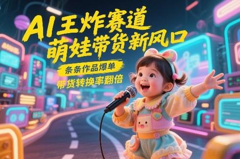 AI王炸赛道，萌娃带货新风口，条条作品爆单，带货转换率翻倍，核心逻辑拆解_免费分享网络创业,副业,信息差项目的老牌资源整合平台！金铲子项目