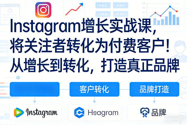 Instagram增长实战课，将关注者转化为付费客户从增长到转化，打造真正品牌（双语字幕）_免费分享网络创业,副业,信息差项目的老牌资源整合平台！金铲子项目