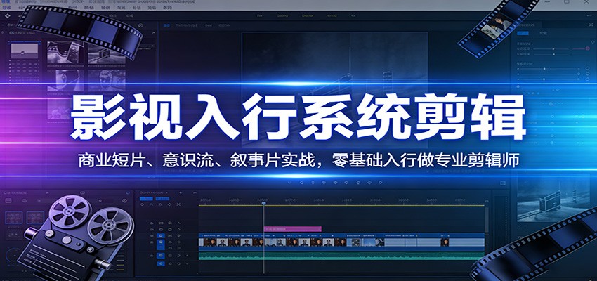 影视系统剪辑，商业短片、意识流、叙事片实战，零基础入行做专业剪辑师_免费分享网络创业,副业,信息差项目的老牌资源整合平台！金铲子项目