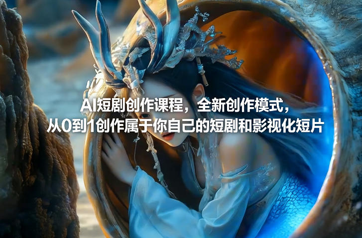 AI短剧创作课程，全新创作模式，从0到1创作属于你自己的短剧和影视化短片_免费分享网络创业,副业,信息差项目的老牌资源整合平台！金铲子项目