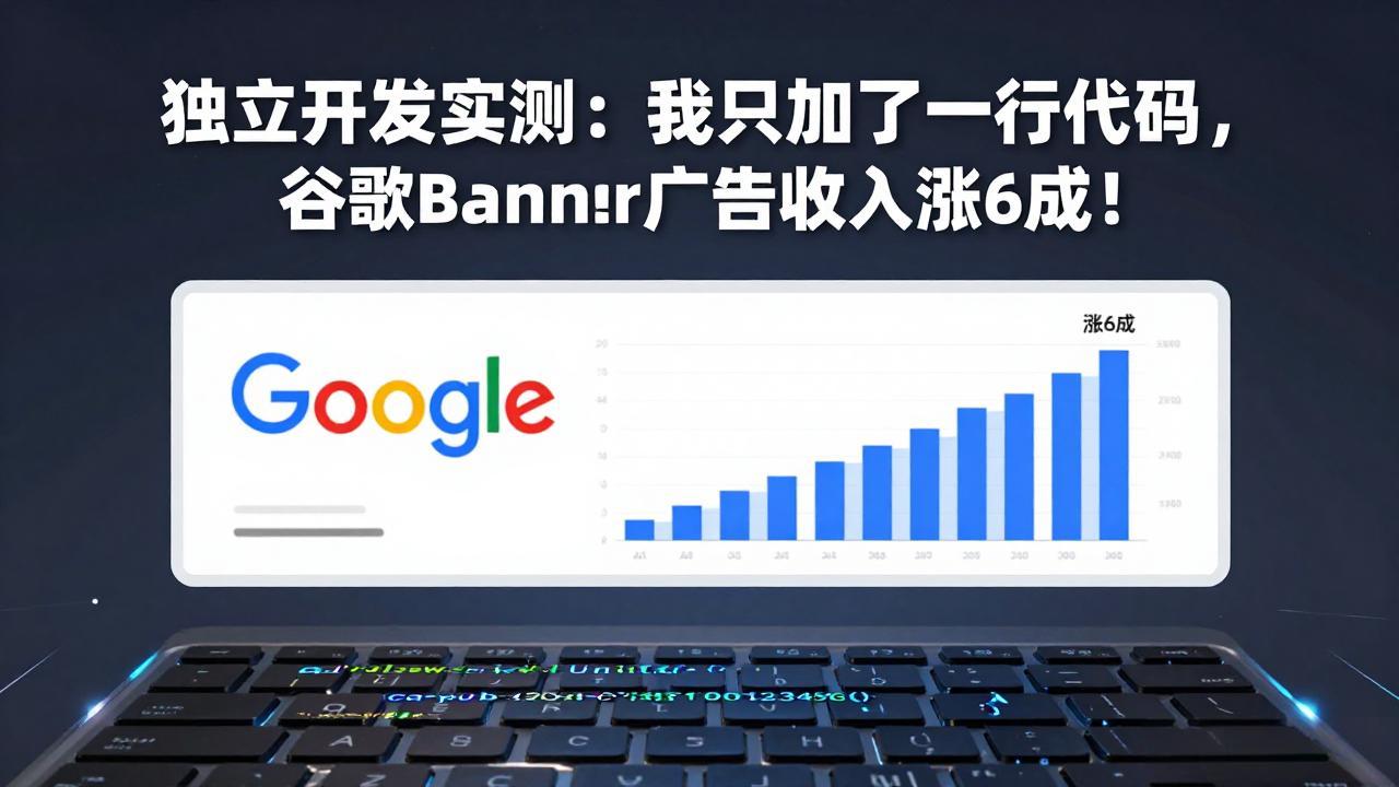 （17574期）付费文章：独立开发实测：我只加了一行代码，谷歌Banner广告收入涨6成！_免费分享网络创业,副业,信息差项目的老牌资源整合平台！金铲子项目