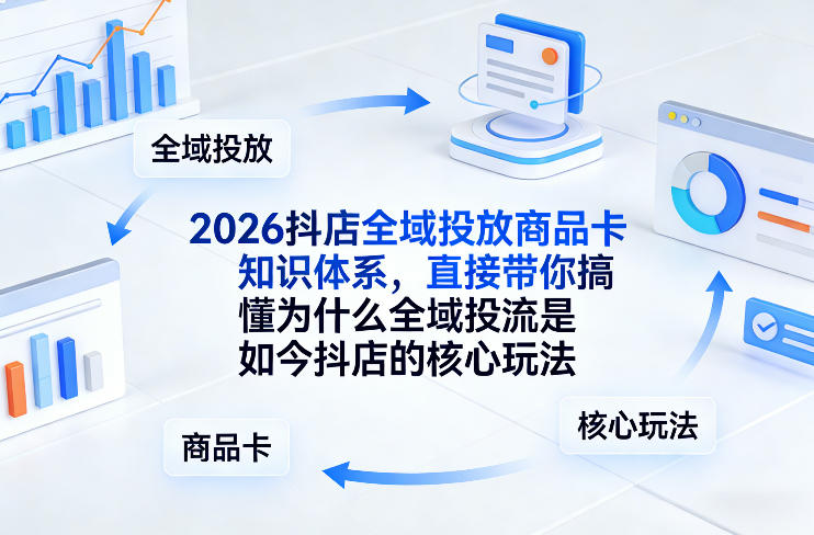 2026抖店全域投放商品卡知识体系，直接带你搞懂为什么全域投流是如今抖店的核心玩法_免费分享网络创业,副业,信息差项目的老牌资源整合平台！金铲子项目