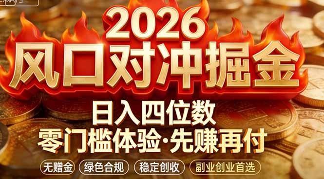 （17631期）2026美金对冲套利，无赠金对冲策略保驾护航，低门槛易上手实操。单人单日收益2000+_免费分享网络创业,副业,信息差项目的老牌资源整合平台！金铲子项目