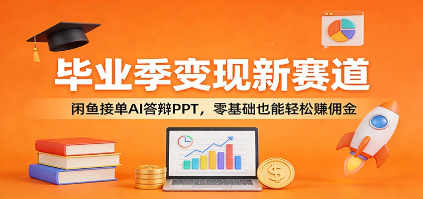 毕业季变现新赛道：闲鱼接单AI答辩PPT，零基础也能轻松赚佣金_免费分享网络创业,副业,信息差项目的老牌资源整合平台！金铲子项目