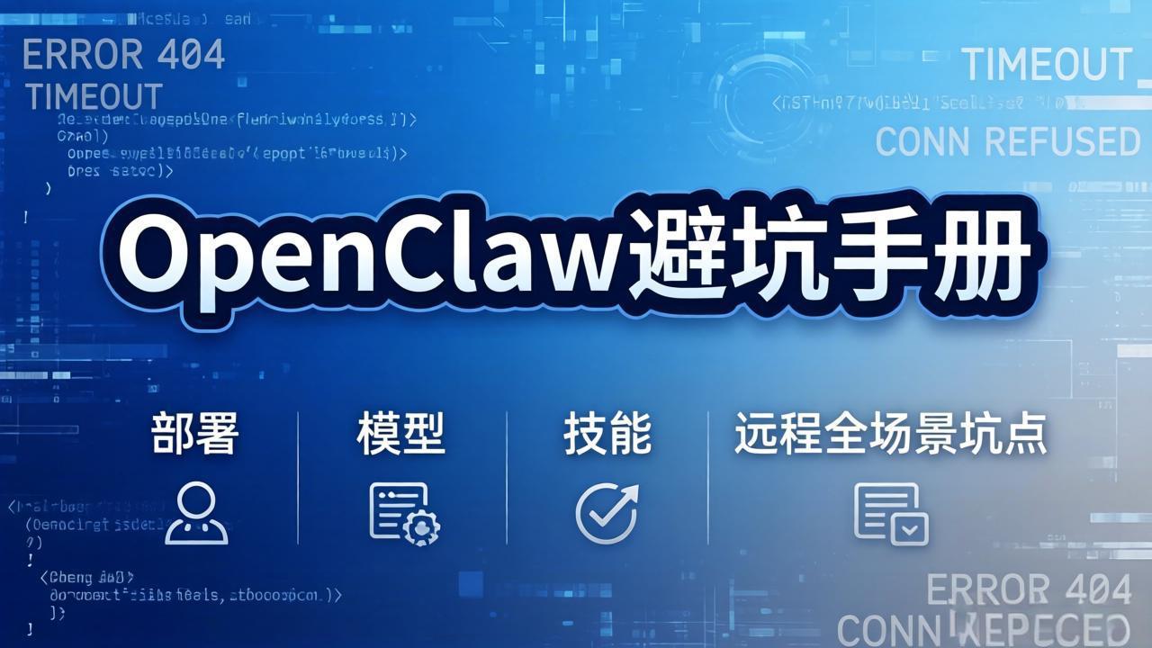 （17671期）OpenClaw避坑手册：部署+模型+技能+远程全场景坑点，一次性给你说全，少走弯路_免费分享网络创业,副业,信息差项目的老牌资源整合平台！金铲子项目