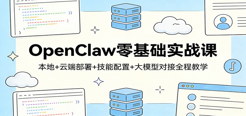OpenClaw零基础实战课：本地+云端部署+技能配置+大模型对接全程教学_免费分享网络创业,副业,信息差项目的老牌资源整合平台！金铲子项目