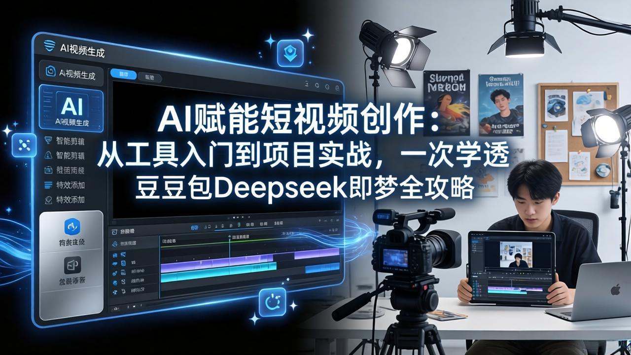 （17762期）AI赋能短视频创作：从工具入门到项目实战，一次学透豆包Deepseek即梦全攻略_免费分享网络创业,副业,信息差项目的老牌资源整合平台！金铲子项目