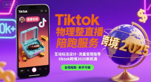 Tiktok物理整蛊直播陪跑服务-tiktok跨境2025_免费分享网络创业,副业,信息差项目的老牌资源整合平台!金铲子项目
