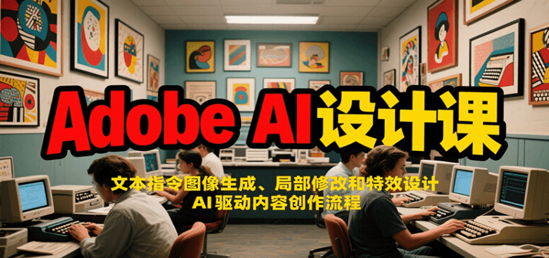 AdobeAI设计课:文本指令图像生成、局部修改和特效设计,AI驱动内容创作流程_免费分享网络创业,副业,信息差项目的老牌资源整合平台!金铲子项目