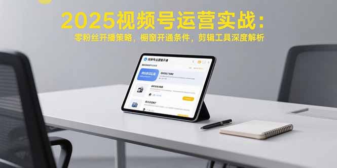（15505期）2025视频号运营实战：零粉丝开播策略，橱窗开通条件，剪辑工具深度解析_免费分享网络创业,副业,信息差项目的老牌资源整合平台！金铲子项目
