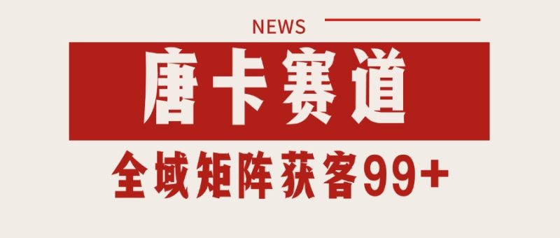 唐卡赛道私域引流获客自热矩阵SOP日引流99精准客资_免费分享网络创业,副业,信息差项目的老牌资源整合平台!金铲子项目