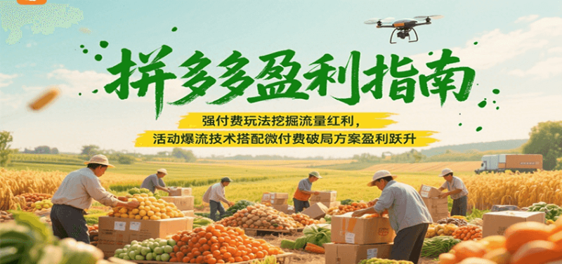 拼多多盈利指南:强付费玩法挖掘流量红利,活动爆流技术搭配微付费方案实现盈利跃升_免费分享网络创业,副业,信息差项目的老牌资源整合平台!金铲子项目